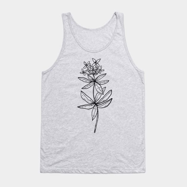 Woodruff Galium odoratum Wildflower Tank Top by voidea